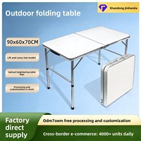 Table pliante en alliage d'aluminium Jinlianda pour l'extérieur, table de pique-nique extra-résistante, portable, multifonctionnelle, bureau compact