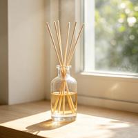 Diffuseur de parfum d'ambiance de luxe personnalisé avec bâtonnets en rotin naturel pour la maison