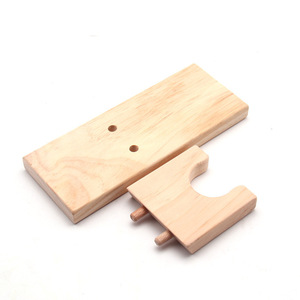Hot Melt Gun Holder Wooden Base Portable Tool <b>Stand</b> Natural Wood Color - Product Image 4