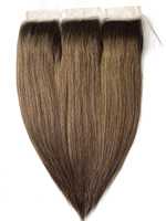 Topper en cheveux humains non chirurgical, avec base en dentelle HD respirante, base en soie Balayaga, pour femmes, base mono, à clipser