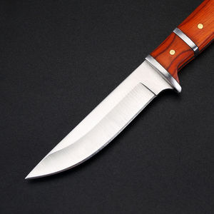 Cuchillo pequeño mongol, cuchillo de acero inoxidable, cuchillo para exteriores, cuchillo para carne, cuchillo para barbacoa, con funda de cuero, afilado - Product Image 2