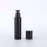 Haute Qualité En Plastique Noir Givré Airless Bouteille Anti-Oxydation Sous-Emballé Pas Cher en Vente Sérigraphie Pompe Pulvérisateur D'étanchéité