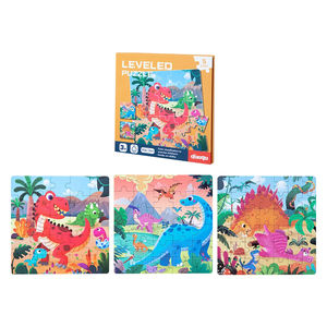 Livre de puzzle magnétique dinosaure 3-en-1, jouet éducatif avancé <span class=keywords><strong>pour</strong></span> les enfants de 3 ans et plus, avec 25/30/42 pièces - Product Image 1