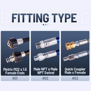 <span class=keywords><strong>Tubo</strong></span> per Idropulitrice ad Alta Pressione 3/8" 4000psi Multiuso Senza Segni con Attacco Rapido o Terminali MPT - Product Image 3
