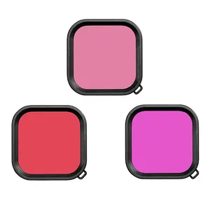 Vente en gros Go Pro <span class=keywords><strong>Hero</strong></span> 8 Accessoires d'appareil photo/Couvercle de <span class=keywords><strong>filtre</strong></span> d'objectif de plongée sous-marine Lot de <span class=keywords><strong>3</strong></span> pour <span class=keywords><strong>GoPro</strong></span> <span class=keywords><strong>Hero</strong></span> 8 Caméra noire - Product Image 1