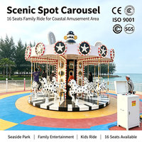 Manège d'attraction pour enfants, carrousel à 16 places, carrousel pivotant, manège rotatif à vendre