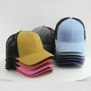 Tùy Chỉnh Lưới Đau Khổ Trống Trucker Hat Thêu Logo 6 Bảng Điều Chỉnh Thể Thao Cap Phong Cách Trang Bị Mens Đồng Bằng Trucker Cap - Product Image 6