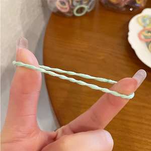 Paquete de 100 Unidades de Pequeñas Bandas Elásticas para el Cabello, Bandas de Goma de Colores para Bebés - Product Image 6