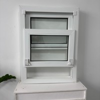 Fenêtre à guillotine simple en vinyle, profil UPVC multi-chambres, système d'équilibrage, châssis inclinable, remplacement résidentiel, certifié CSA
