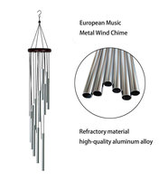 Carillons éoliens en métal accordés de 23 pouces au design minimaliste moderne Ornements de jardin musicaux relaxants pour la décoration intérieure Idée cadeau