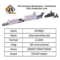 Équipement de production de riz instantané à haut rendement, automatique, neuf, facile à utiliser, en acier inoxydable 304
