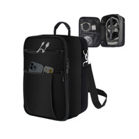 Étui pour casque de réalité virtuelle de jeu imperméable, antichoc, anti-poussière, durable, en métal/plastique, fermeture éclair, mousse EVA, design personnalisé, poignée en tissu noir