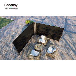 Moderne, goedkope, doe-het-zelf, vrijstaande foxwing autoluifel, buiten, tuin, commercieel, dubbele intrekbare luifels - Product Image 2