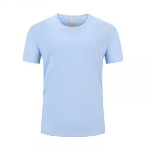 Wholesale 100% Cotton Men Blank T Shirt Compression Plain T-shirts Bulk In Stock