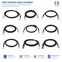 Kabel Data PBT 4 Inti 120W Kustom dengan Konektor Adaptor Wiring Harness untuk Sistem Kontrol Komputer/Motor Industri