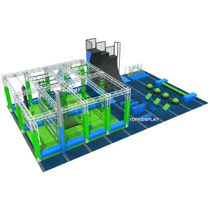 TUV معتمد المهنية الأمريكية النينجا المحارب مضمار حواجز للأطفال الفناء الخلفي حديقة الترامبولين الكبار والاطفال اللعب في الأماكن المغلقة