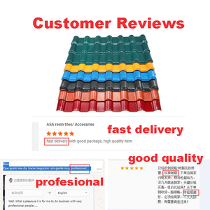 Hoja <span class=keywords><strong>de</strong></span> techo resistente al calor <span class=keywords><strong>de</strong></span> fábrica, teja <span class=keywords><strong>de</strong></span> Pvc Roma Asa para casa, tejas <span class=keywords><strong>de</strong></span> resina sintética ASA modernas anticorrosión Asa - Product Image 6