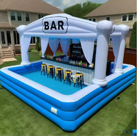 Offre Spéciale : Plateforme Flottante Commerciale Gonflable en PVC pour Extérieur, Tente de Fête, Bar Aquatique pour Adultes