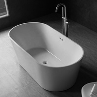 Gurgle Promotion Baignoire Autoportante en Acrylique Design Moderne Blanche Baignoire Îlot Balnéo