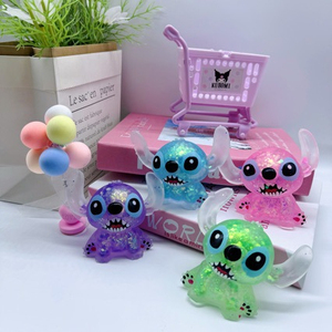 QYS Wholesale Cute <b>Stitch</b> Style Squeeze Toy Soft PU Stress Relief Squishy Toy Slow Rebound Fidget Toy for Kids <b>Gift</b> - Product Image 4