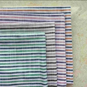 Hersteller kostenlose Probe buntes Kleid Baumwollgarn gefärbt gewebt mercer isierten Baumwoll stoff für Kleidung