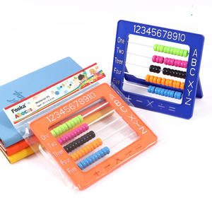 Foska Classic - Jouets mathématiques en plastique colorés, non toxiques et aux couleurs vives, <span class=keywords><strong>abaque</strong></span> à 5 rangées pour l'apprentissage des mathématiques par les enfants - Product Image 1