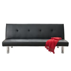 Winforce sofá de couro, mini sofá de couro dobrável para casa, moderno, futon estilo europeu, sofá de couro, cama dobrável
