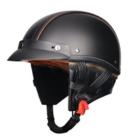 Nouveau casque de moto vintage demi-face pour hommes et femmes, en ABS, toutes saisons, pour la sécurité à moto et en véhicule électrique