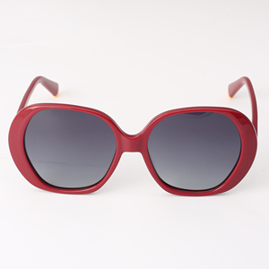 En stock, lunettes de soleil surdimensionnées rouges à monture intégrale en acétate, protection UV400, protection solaire tendance pour femmes - Product Image 4