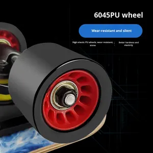 Patineta Zhongmei de Madera de Paulownia de Grado A, con Doble Balancín y Cuatro Ruedas, para Principiantes y Profesionales, Estilo Urbano, Marca Moderna para Adultos - Product Image 1