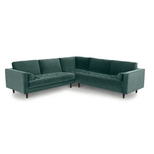 Scott 5 Posti Divano Componibile Erba <span class=keywords><strong>Verde</strong></span> Velluto di Cotone divano Ad Angolo Divano di Velluto - Product Image 5