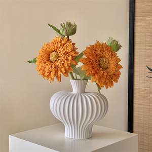Bouquet de tournesols artificiels Muyu Chronicles, fleurs en soie, vase à fleurs, imperméable, pour la décoration du salon et de la table à manger - Product Image 2