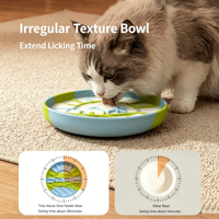 Accessoires pour animaux de compagnie : Tapis à lécher écologique avec ventouse pour chiens et chats, gamelle anti-glouton en silicone