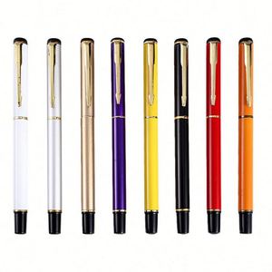 High Quality Custom Logo Metal Roller Gel Ink <b>Pen</b> Luxury Business Branded Gift Promotional Ballpoint <b>Pens</b> for Office - Product Image 2