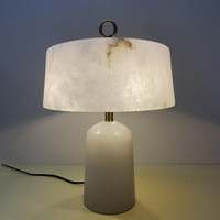 Lampe de table en marbre de luxe, lampe de table en albâtre espagnol, lampe de table moderne pour chambre à coucher, salle à manger
