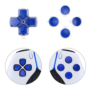 ปุ่มแอคชั่น D-pad แบบกำหนดเอง สีฟ้าสามเฉดสี ใส และดำ พร้อมสัญลักษณ์ดีไซน์ใหม่ ปุ่มหน้า D-pad สำหรับคอนโทรลเลอร์ PS5 - Product Image 3