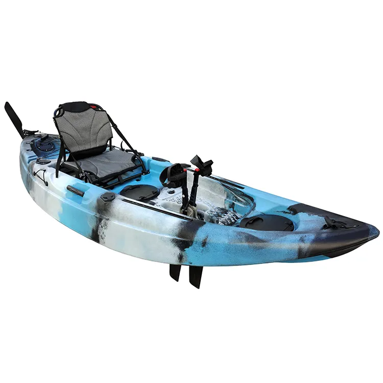 Amazon sıcak satış yaz spor kayık pedalı toptan tek bir kişi Fin sürücü balıkçılık üst plastik kayık