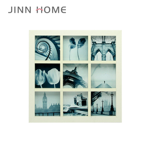 Cornice per Collage di <span class=keywords><strong>foto</strong></span> in stile galleria fai da te in bianco con Display a più immagini 9 <span class=keywords><strong>foto</strong></span> quadrate illustrazioni grafiche artistiche - Product Image 2