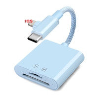 Nouvelle arrivée - Lecteur de carte mémoire 2 en 1 - USB C pour iOS - Transfert de cartes SD et TF vers iPhone, iPad, Mac, Android - Plug and Play