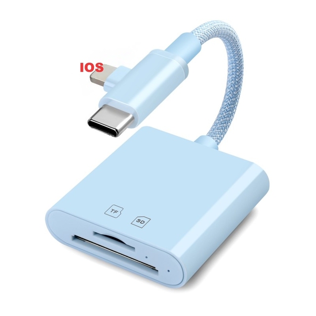 New Arrival Memory Card Reader 2 in 1 IOS USB C for SD TF Card Transfer to iPhone iPad Mac Android Plug and Play