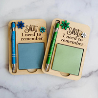 Décoration en bois de la Saint-Valentin en gros, artisanat, type de bloc-notes adhésif, ornement de bureau, petite planche en bois pour la maison et le bureau