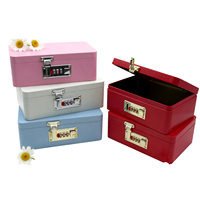 Boîte de rangement métallique violette avec serrure à combinaison personnalisée à 3 chiffres pour objets de valeur, bijoux, argent liquide – Vente en gros, usine, OEM, ODM