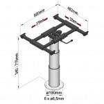 Pata de mesa de aleación de aluminio de liberación rápida ajustable para campistas, autocaravanas, caravanas y accesorios, mesa giratoria, pieza de fábrica - Product Image 2