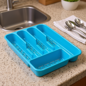 Cubertero Classic Grande Cutlery Box Large Kitchen Storage Tray With Drainage Slots For Utensils Organization - Product Image 3