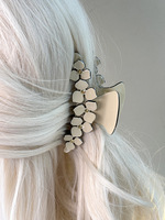 Classique haute qualité creux fleur diamants acétate pince à cheveux français élégant plaque pinces à cheveux pour dame fête