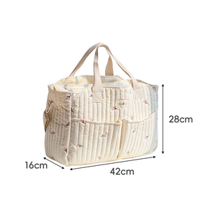 Bolsa Organizadora de Pañales para Bebé y Mamá, Venta al por Mayor de Fábrica, Bolso de Mano Portátil, Bandolera, Bolsa de Viaje, Bolso Tote Resistente - Product Image 6