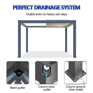 Pérgola Retráctil para Exteriores con Rejillas, Ideal para Áreas <span class=keywords><strong>de</strong></span> Recreación, Entradas, Picnics, Reuniones y Fiestas - Product Image 6