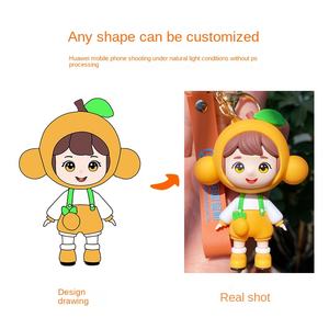 <span class=keywords><strong>Mousqueton</strong></span> en silicone <span class=keywords><strong>porte</strong></span>-clés personnalisé en PVC souple en alliage de zinc poupée de dessin animé 3D impression numérique figurine d'<span class=keywords><strong>action</strong></span> sur mesure - Product Image 1