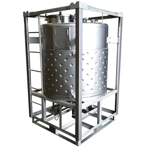 Thép không gỉ bể nước 2000 lít IBC Tank lỏng hóa chất lưu trữ container