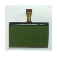 Matrice de points standard 12864 LCD graphique monochrome STN jaune-vert FPC